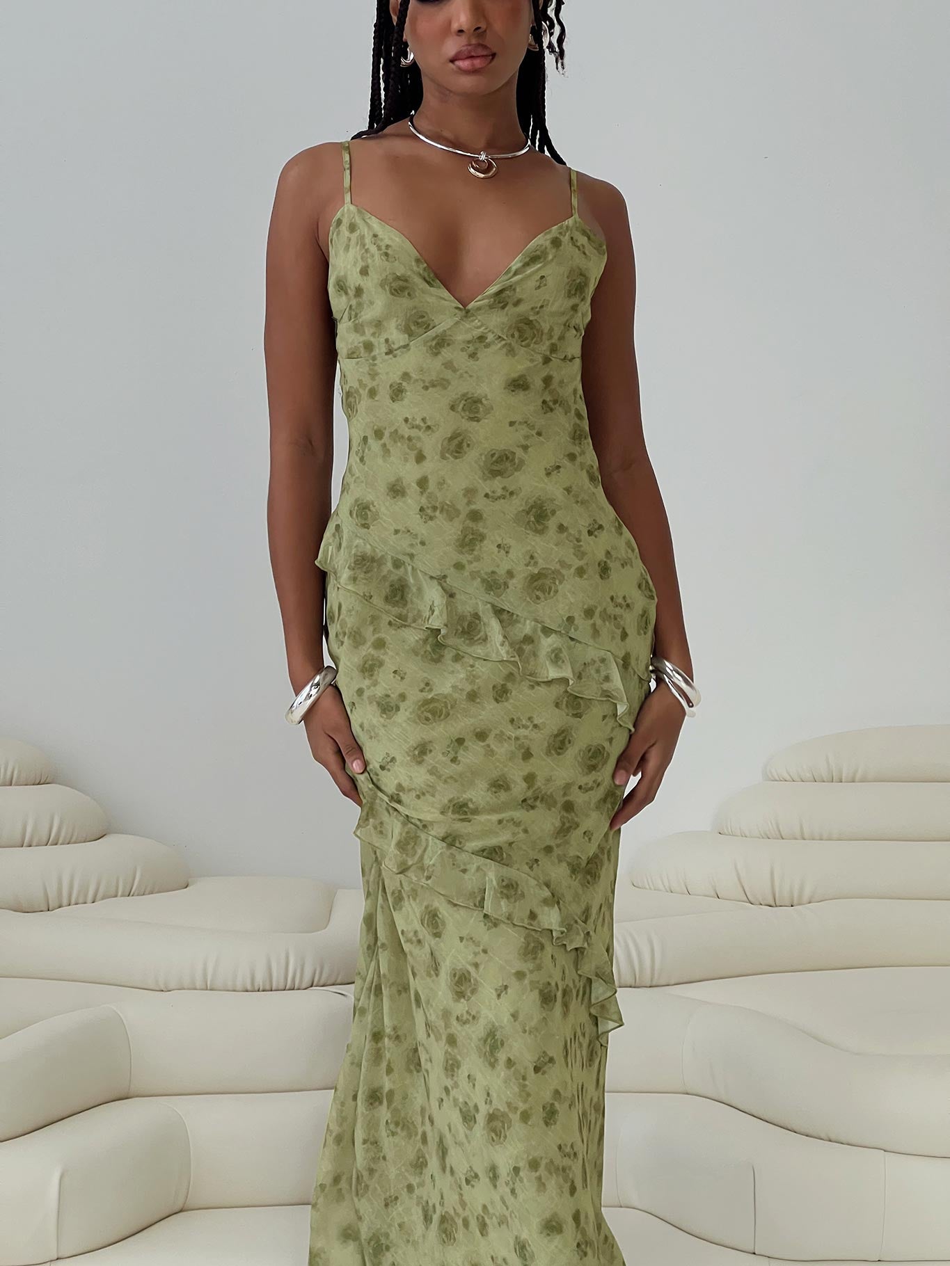 Collective Dress - Teffoli Maxi Dress Green image 4
