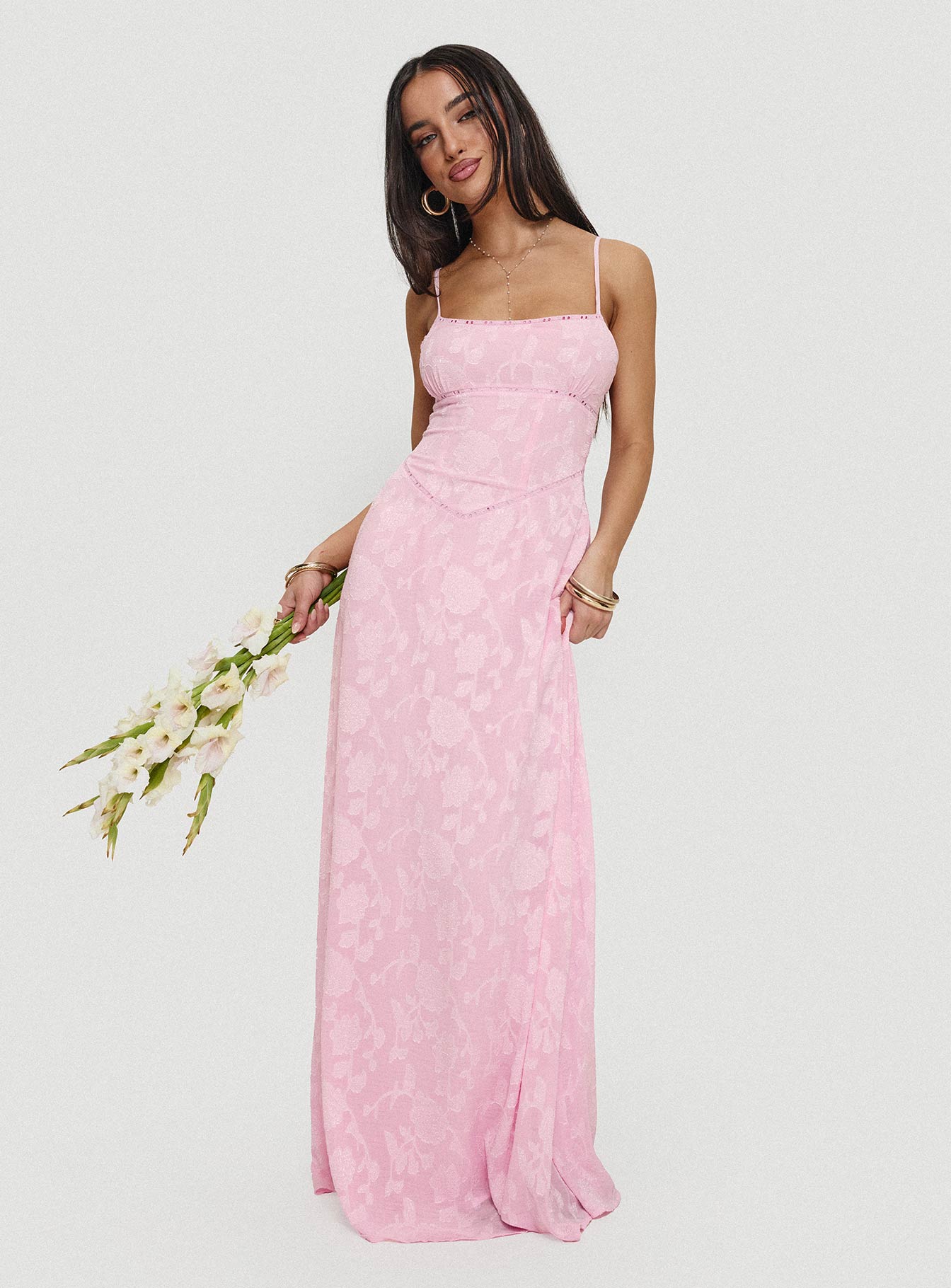 South Of France Maxi Dress Pink - View 4 | Shop Formal Dress