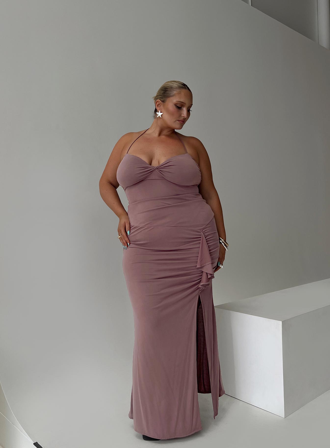 Destinations Maxi Dress Mauve Curve - View 4 | Shop Formal Dress