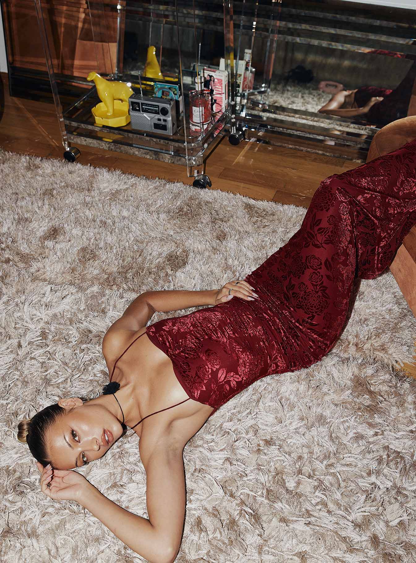 Zotta Maxi Dress Burgundy - View 4 | Shop Formal Dress