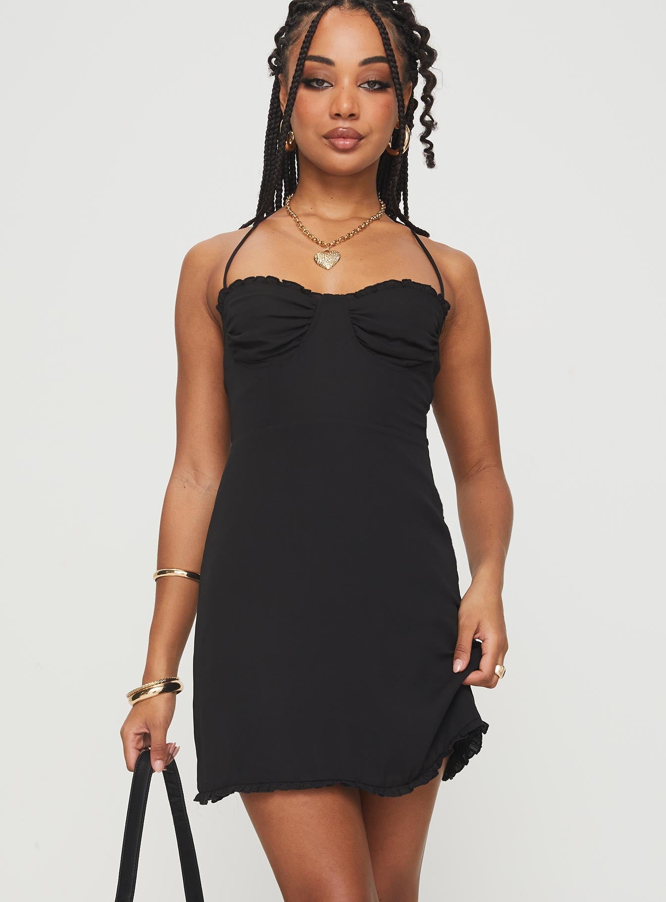 Fusilloni Mini Dress Black - View 4 | Shop Formal Dress