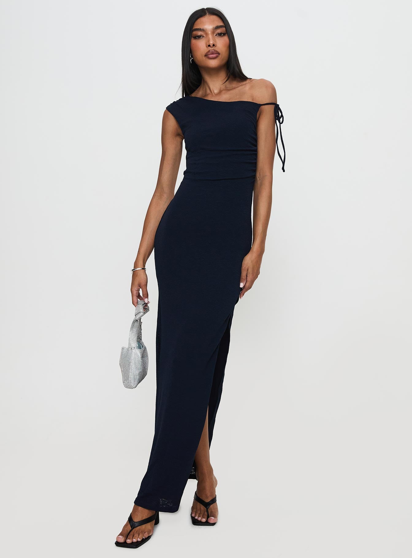 Collective Dress - Paislee Asymmetrical Maxi Dress Navy image 4