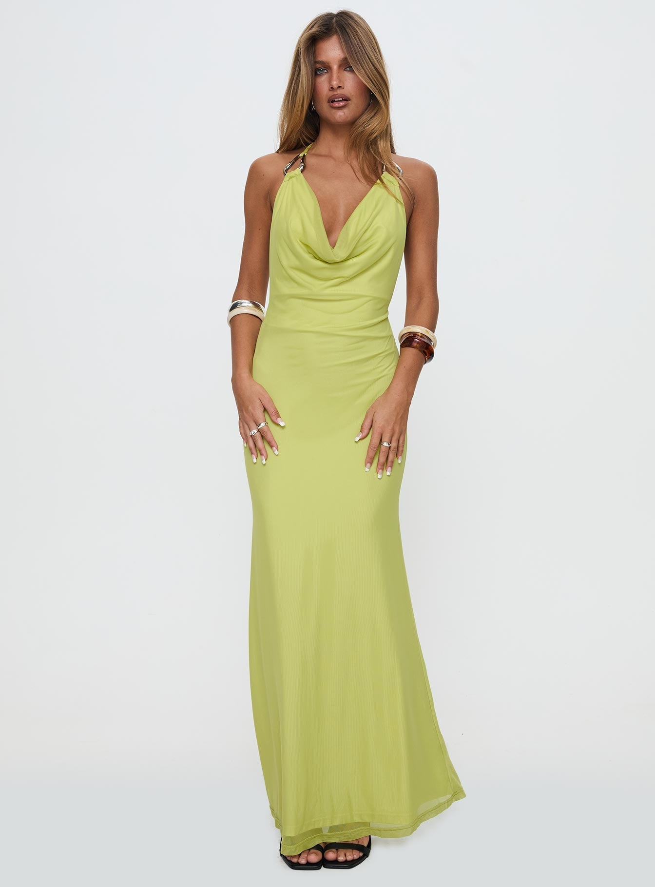 Collective Dress - Rhaenyra Halter Maxi Dress Green image 5