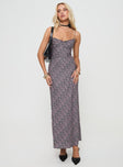 Maxi dress Lace-up fastening at back, invisible zip fastening at side, partially exposed back, cowl neckline None stretch, fully lined