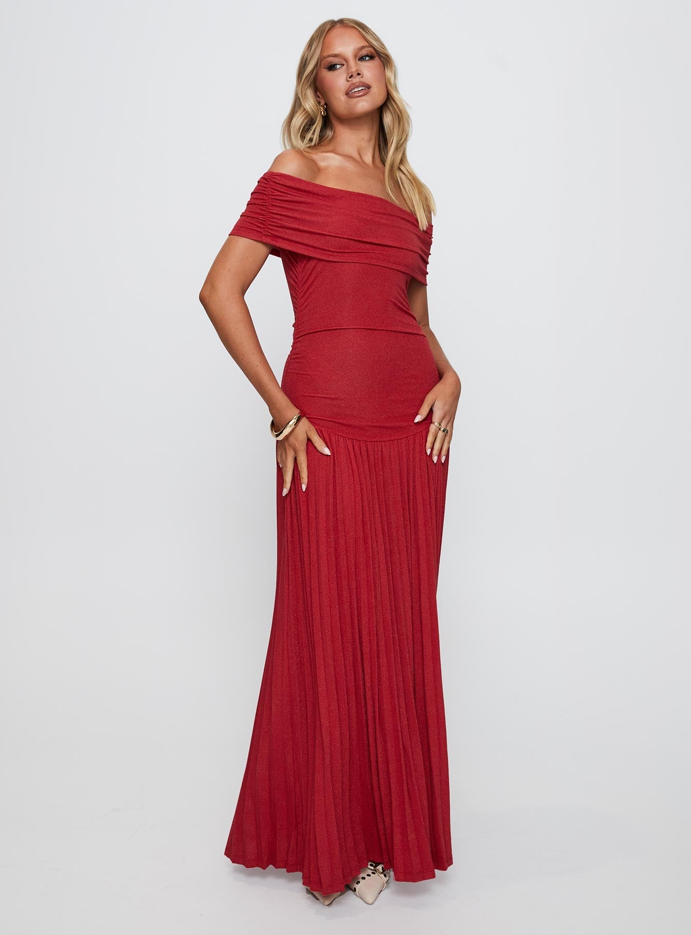 Collective Dress - Field Of Dreams Maxi Dress Crimson image 5