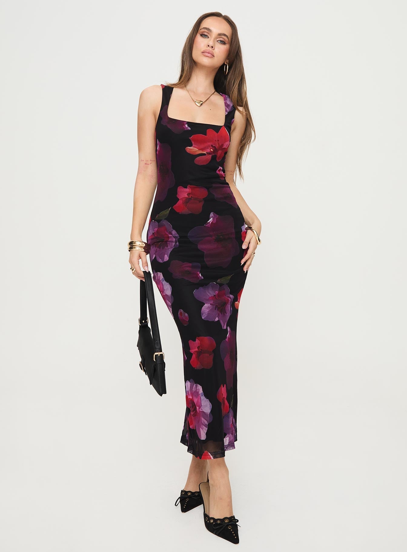 Eviana Maxi Dress Floral - View 5 | Shop Formal Dress