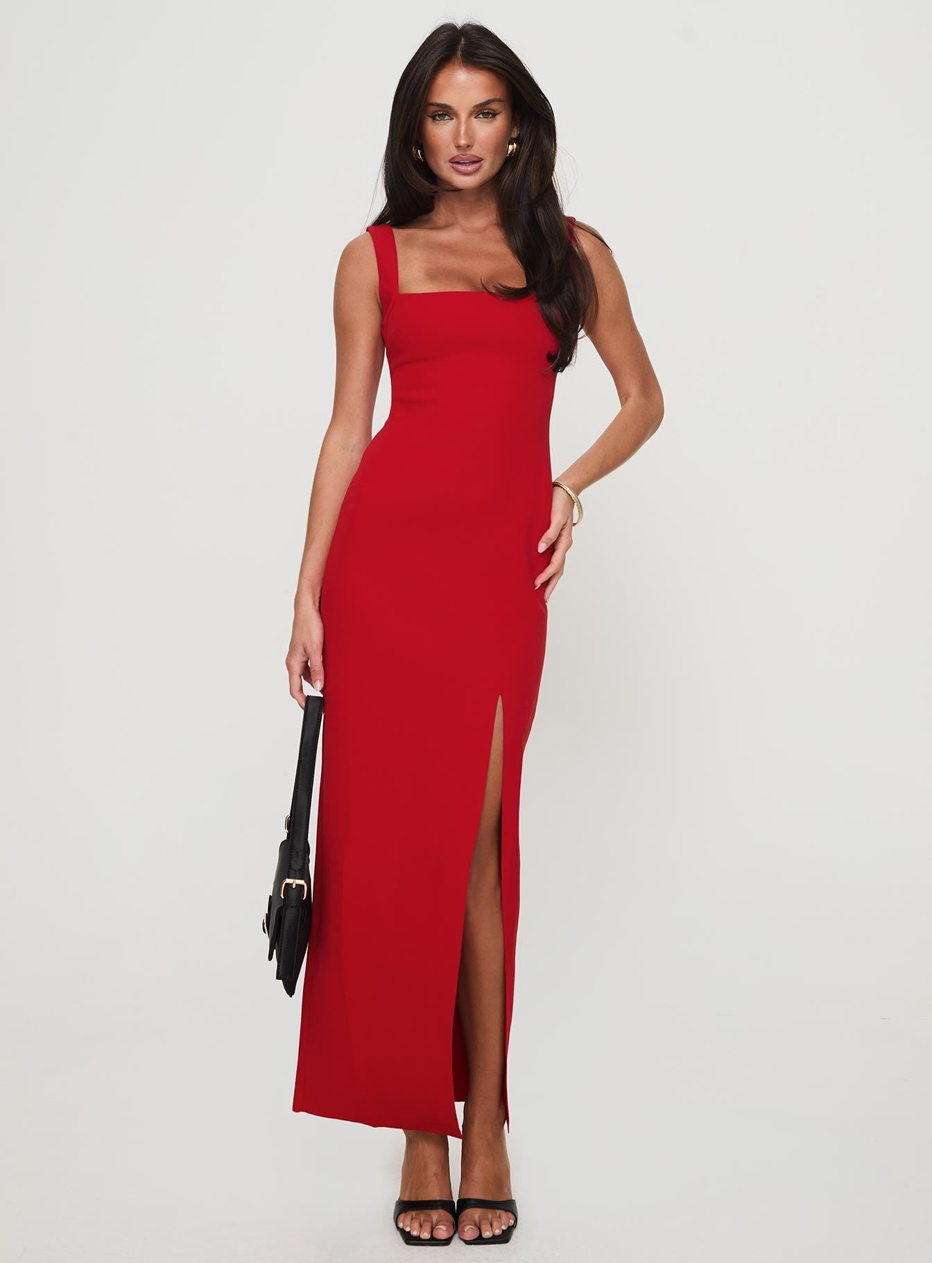 Shop Formal Dress - Bombshell Maxi Dress Red fifth image