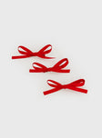 Crave You Hair Bow Pack Red
