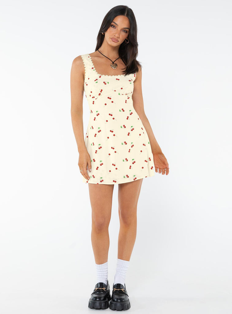 cherry dress princess polly Cherry Schnapps Flutter Mini Dress Red Polka