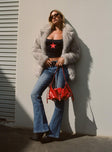 Faux fur coat Oversized fit, lapel collar, two hip pockets  Non-stretch material, fully lined 