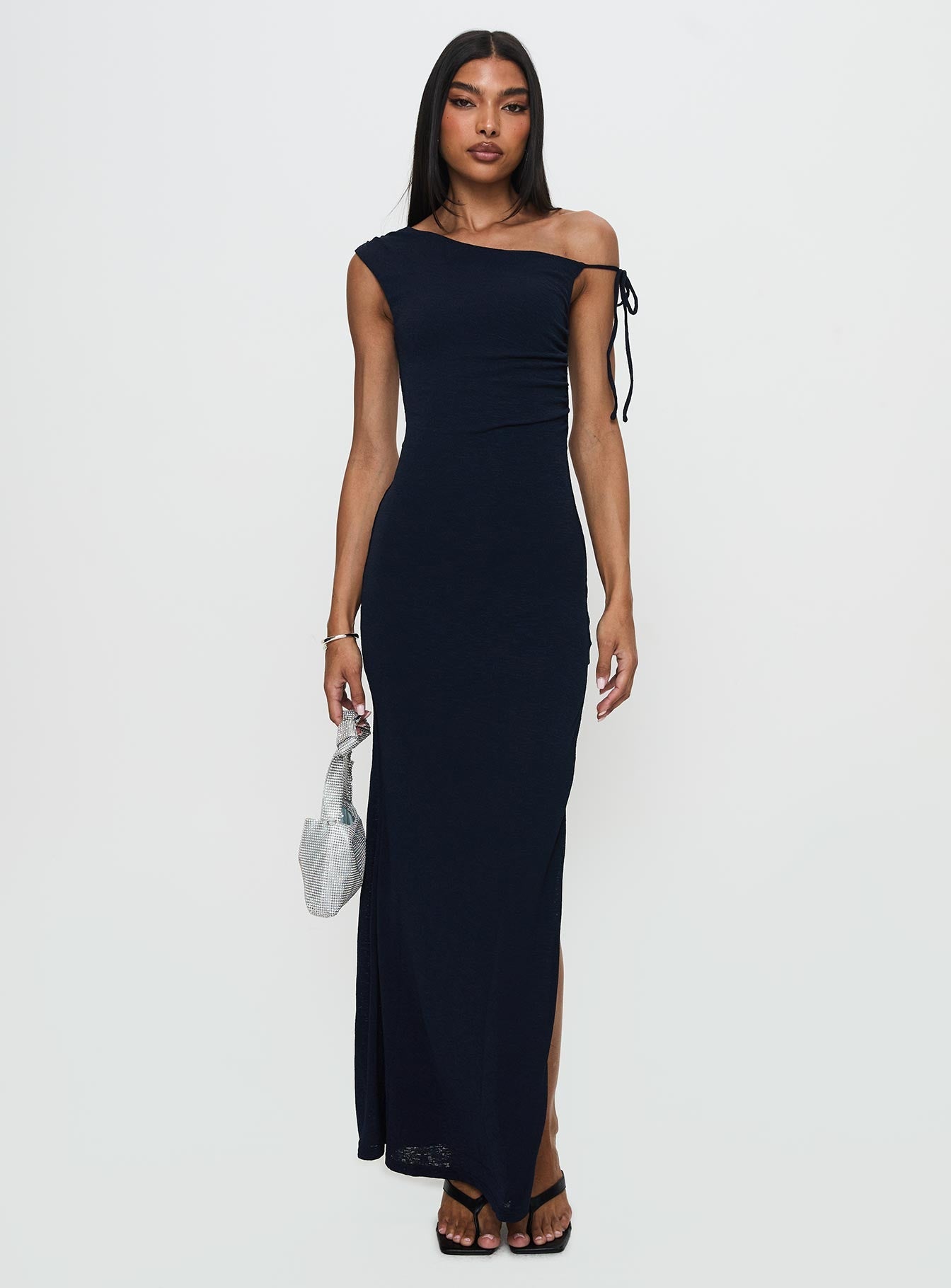 Collective Dress - Paislee Asymmetrical Maxi Dress Navy image 5