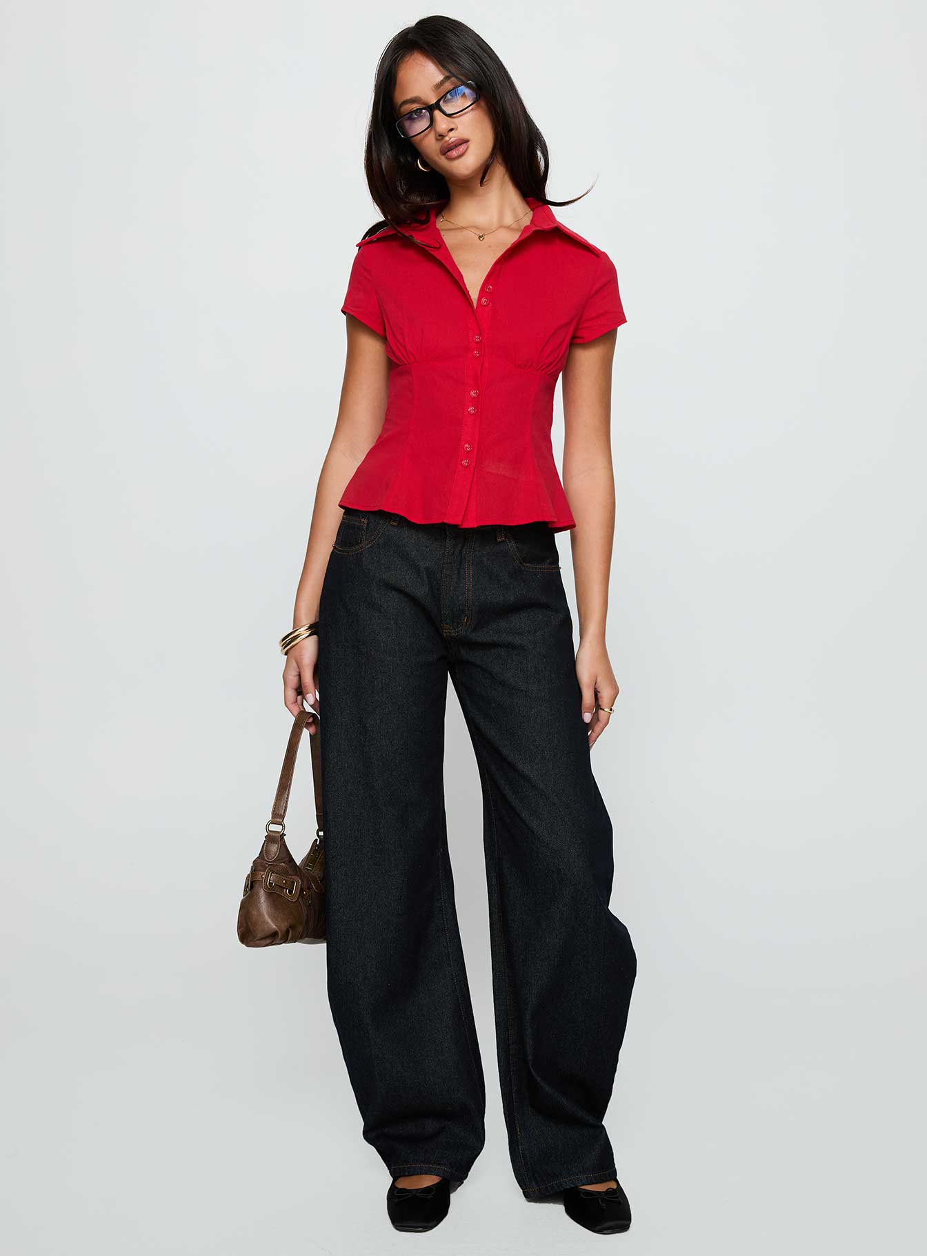 Collective Tops - Cottesloe Blouse Top Red sixth image