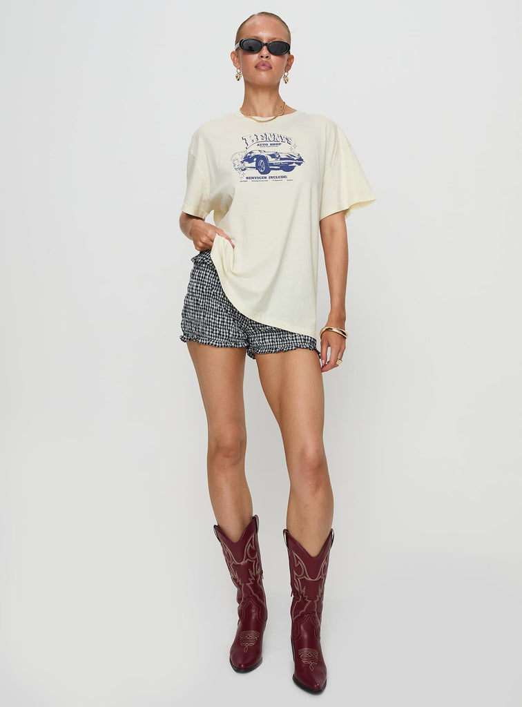 Lennys Auto Oversized Tee Cream