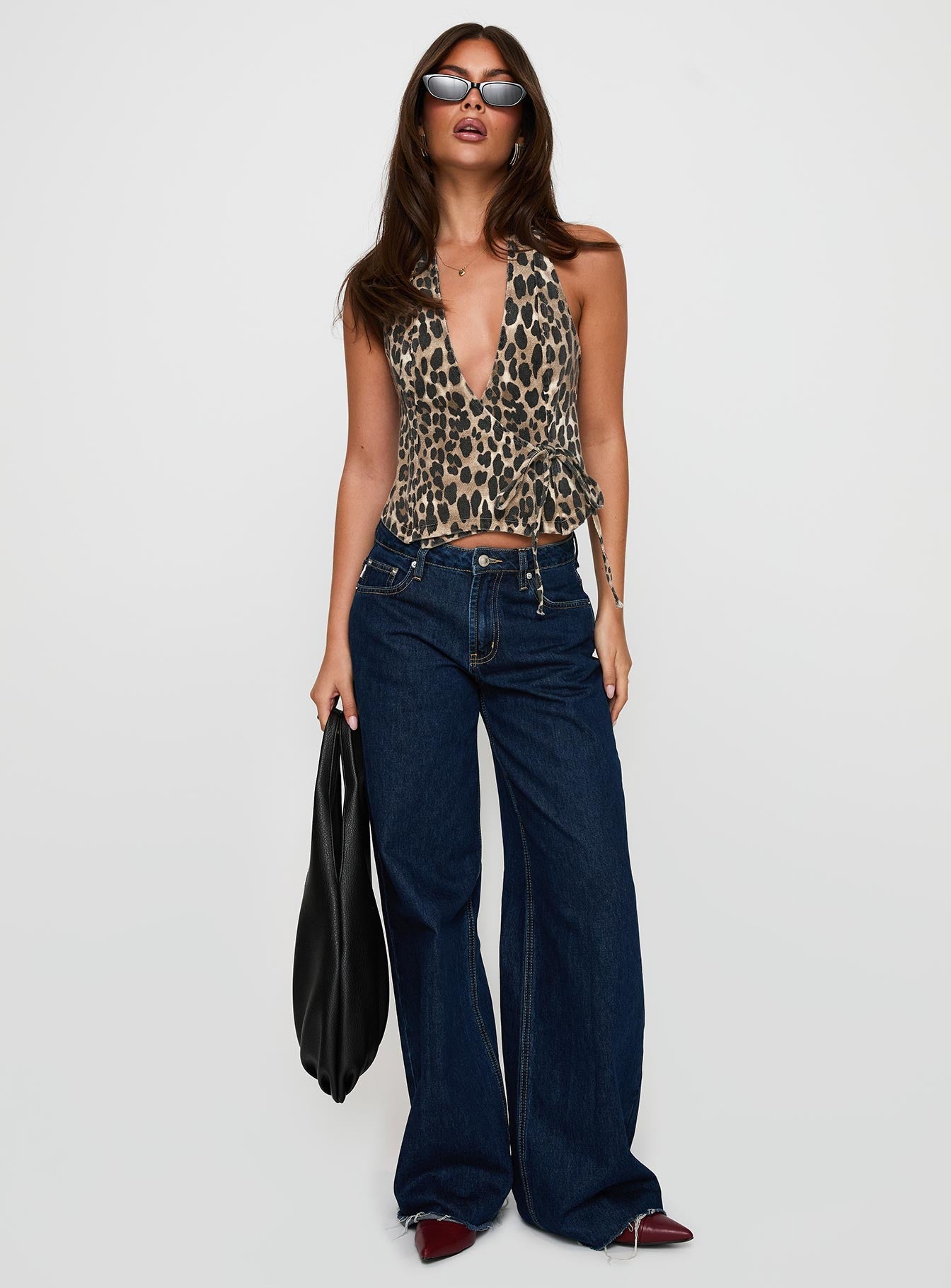 Collective Tops - Feel This Way Wrap Top Leopard sixth image