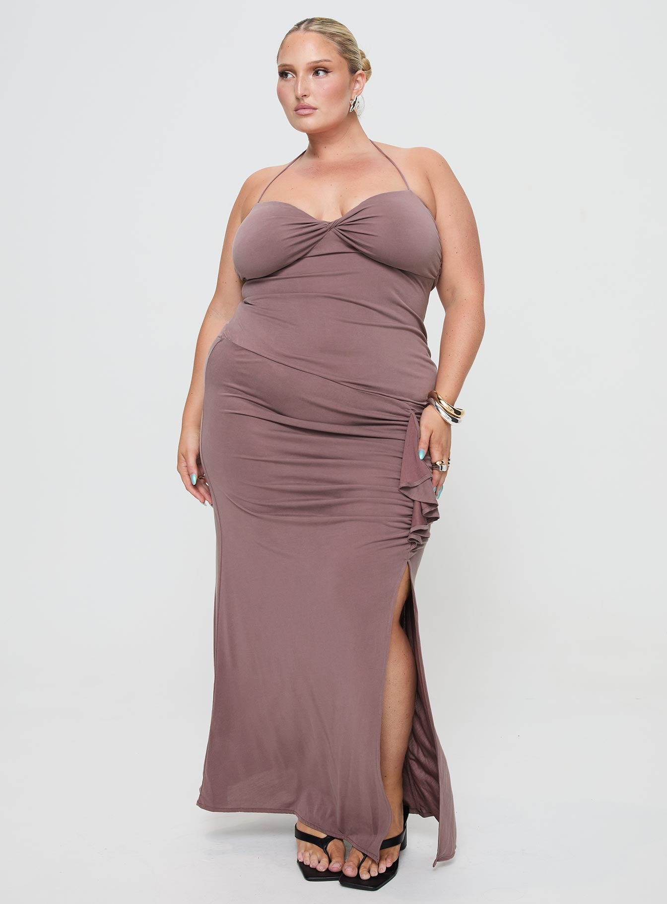 Destinations Maxi Dress Mauve Curve - View 6 | Shop Formal Dress