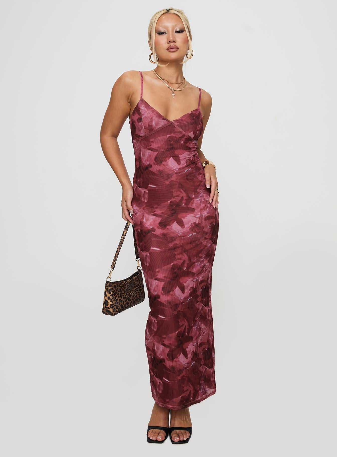 Hathaway Maxi Dress Burgundy Floral - View 6 | Shop Formal Dress