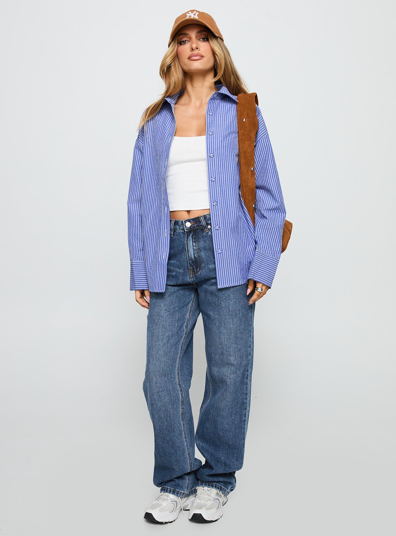 Collective Tops - Mallin Shirt Mid Blue Stripe sixth image