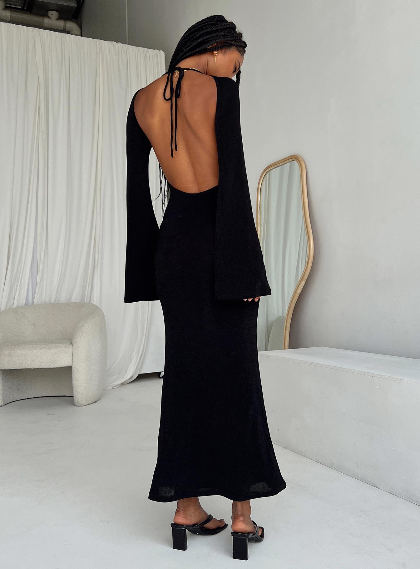 Collective Dress - Amersham Long Sleeve Maxi Dress Black image 1