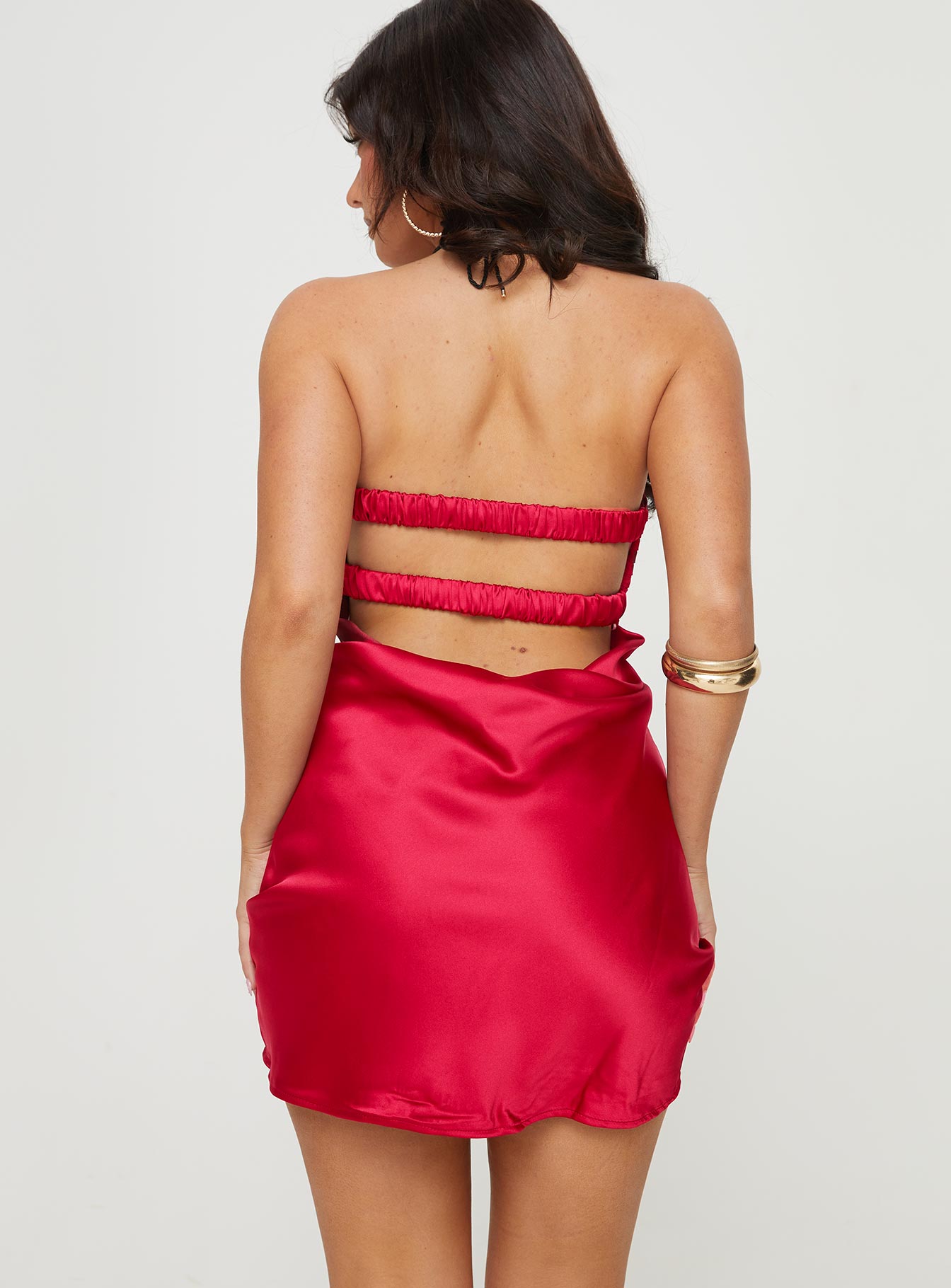 Shellie Mini Dress Red Petite - View 3 | Shop Formal Dress