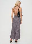 Maxi dress Lace-up fastening at back, invisible zip fastening at side, partially exposed back, cowl neckline None stretch, fully lined