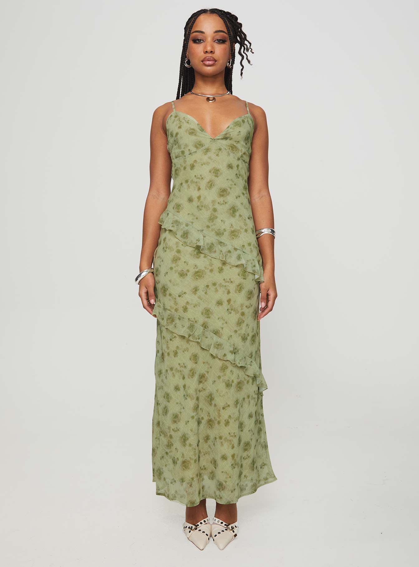 Collective Dress - Teffoli Maxi Dress Green image 1
