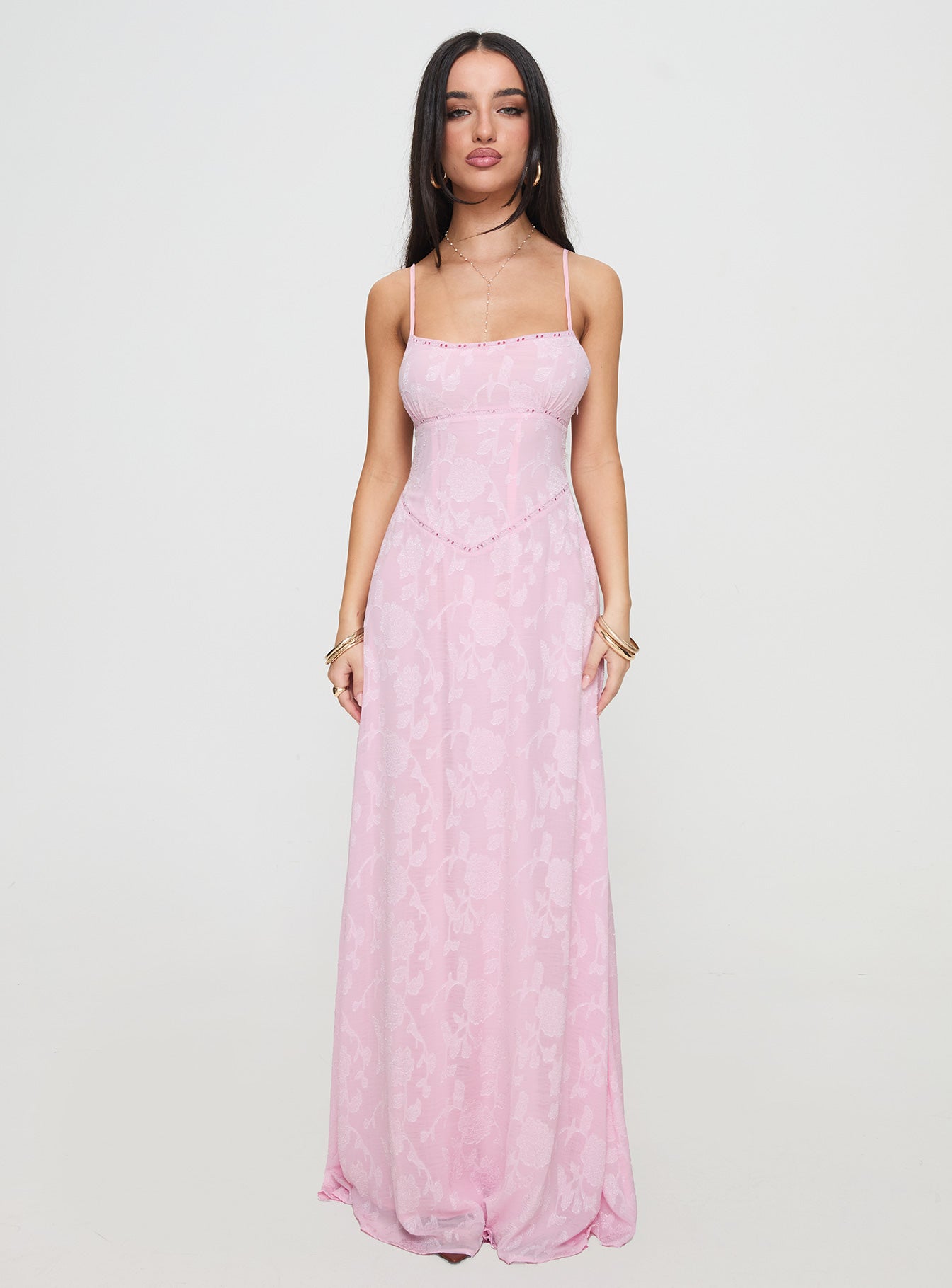 South Of France Maxi Dress Pink Petite - View 1 | Shop Formal Dress