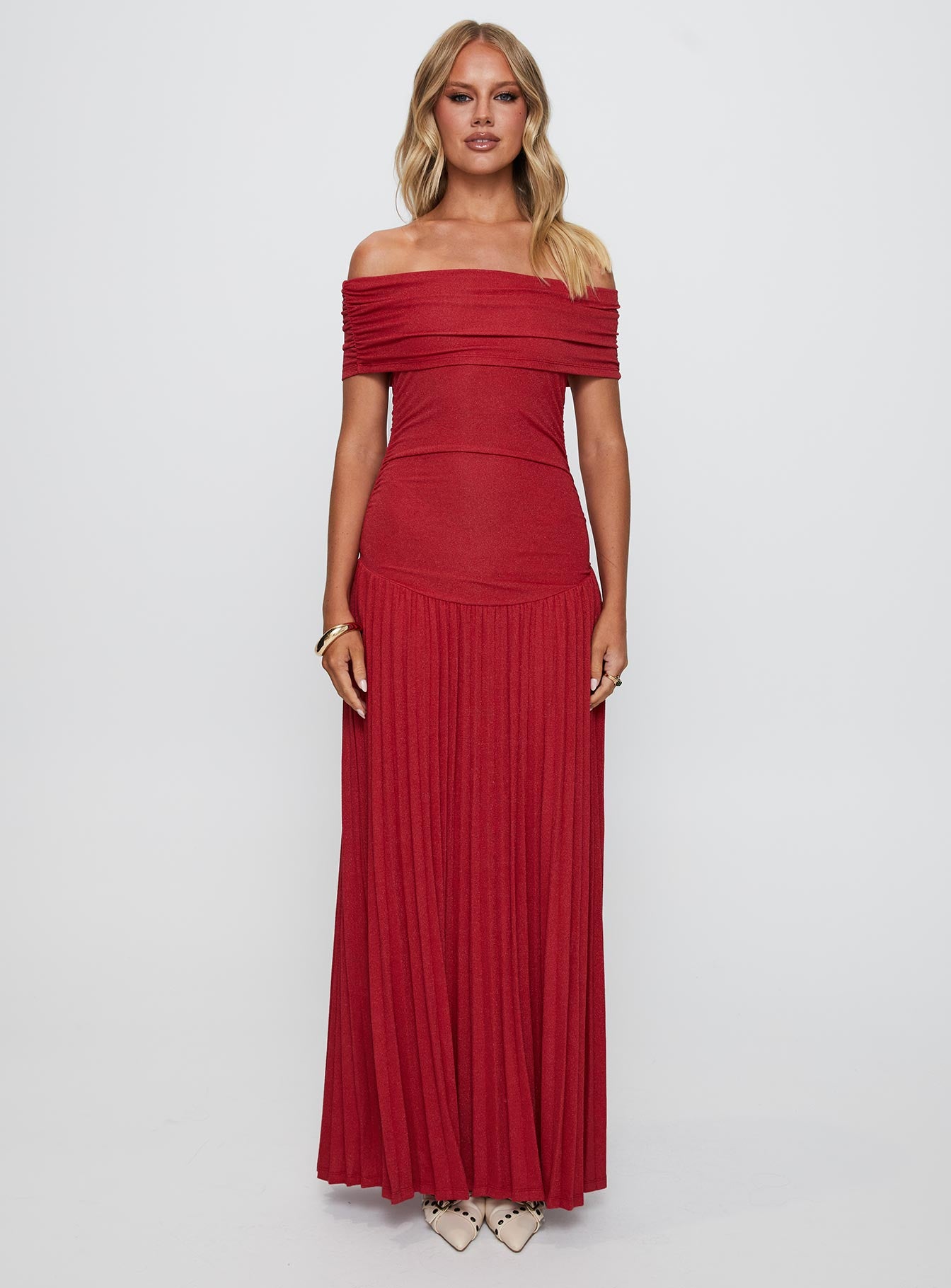 Collective Dress - Field Of Dreams Maxi Dress Crimson image 1