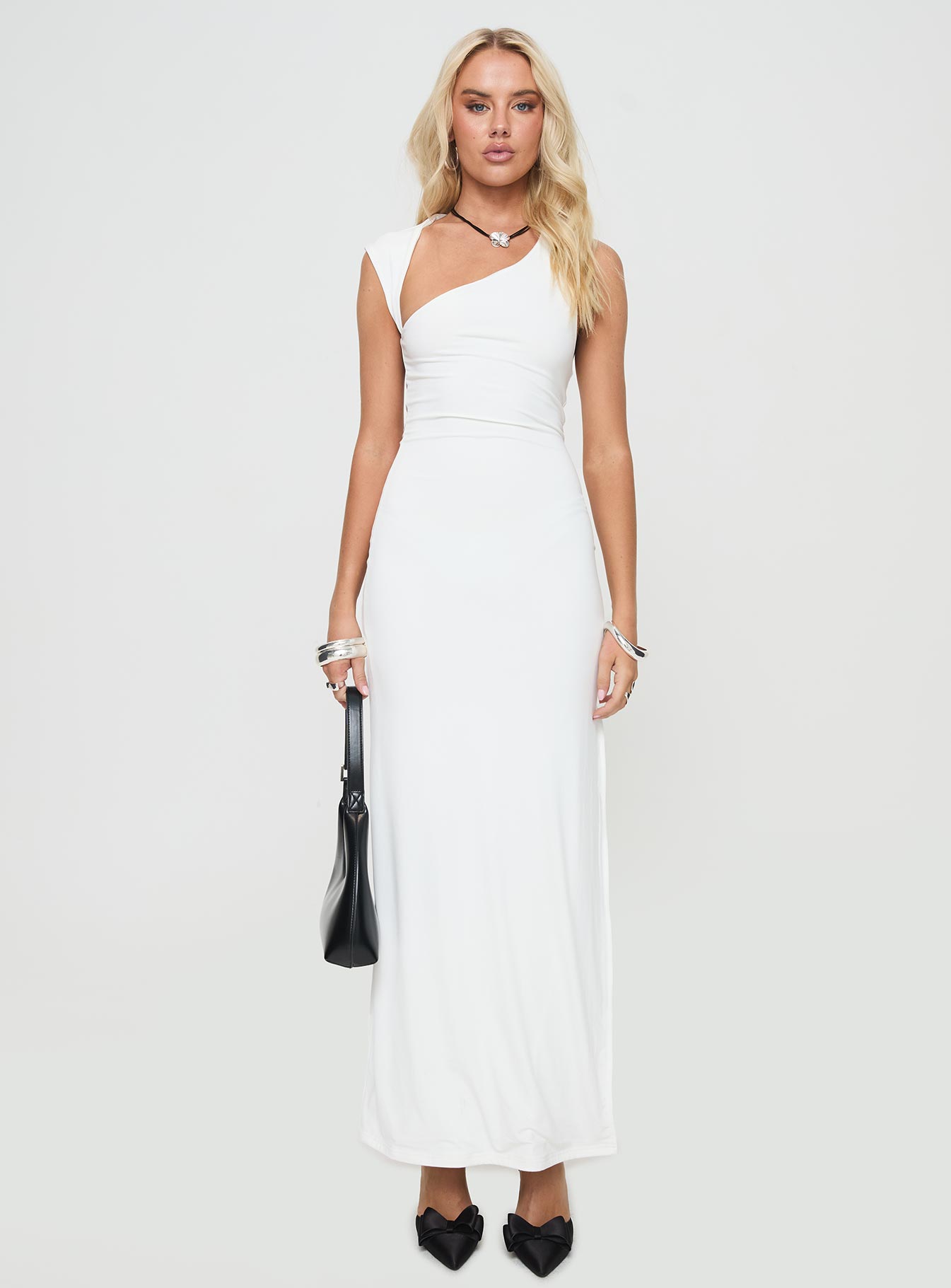 Shop Formal Dress - Pamina Maxi Dress White third image