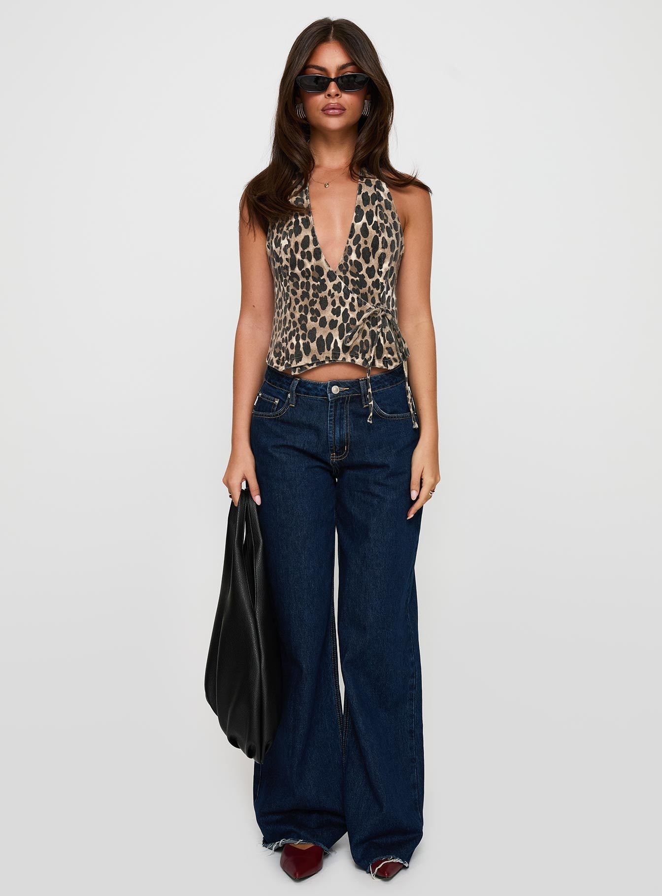 Collective Tops - Feel This Way Wrap Top Leopard secondary image