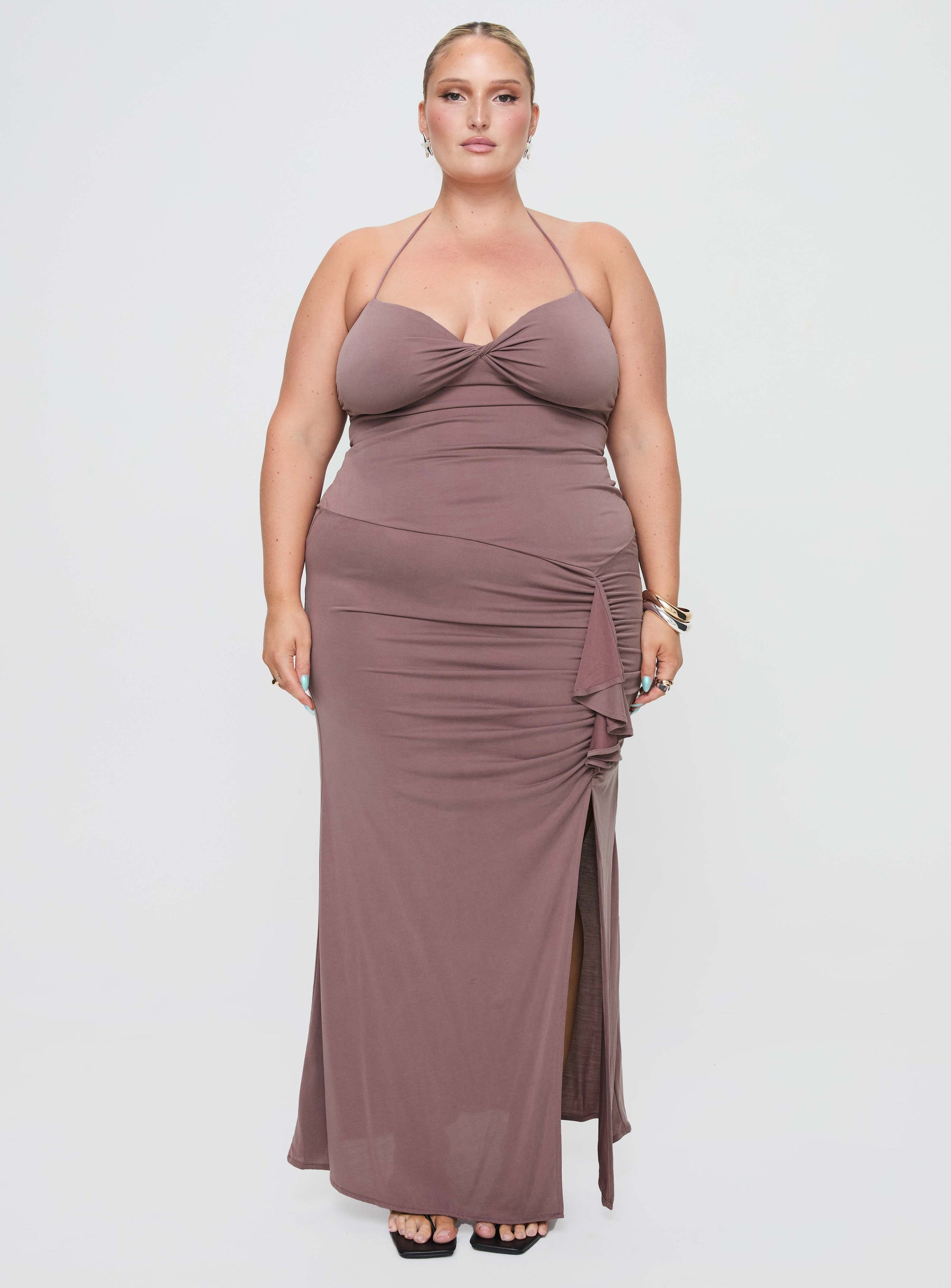 Destinations Maxi Dress Mauve Curve - View 1 | Shop Formal Dress
