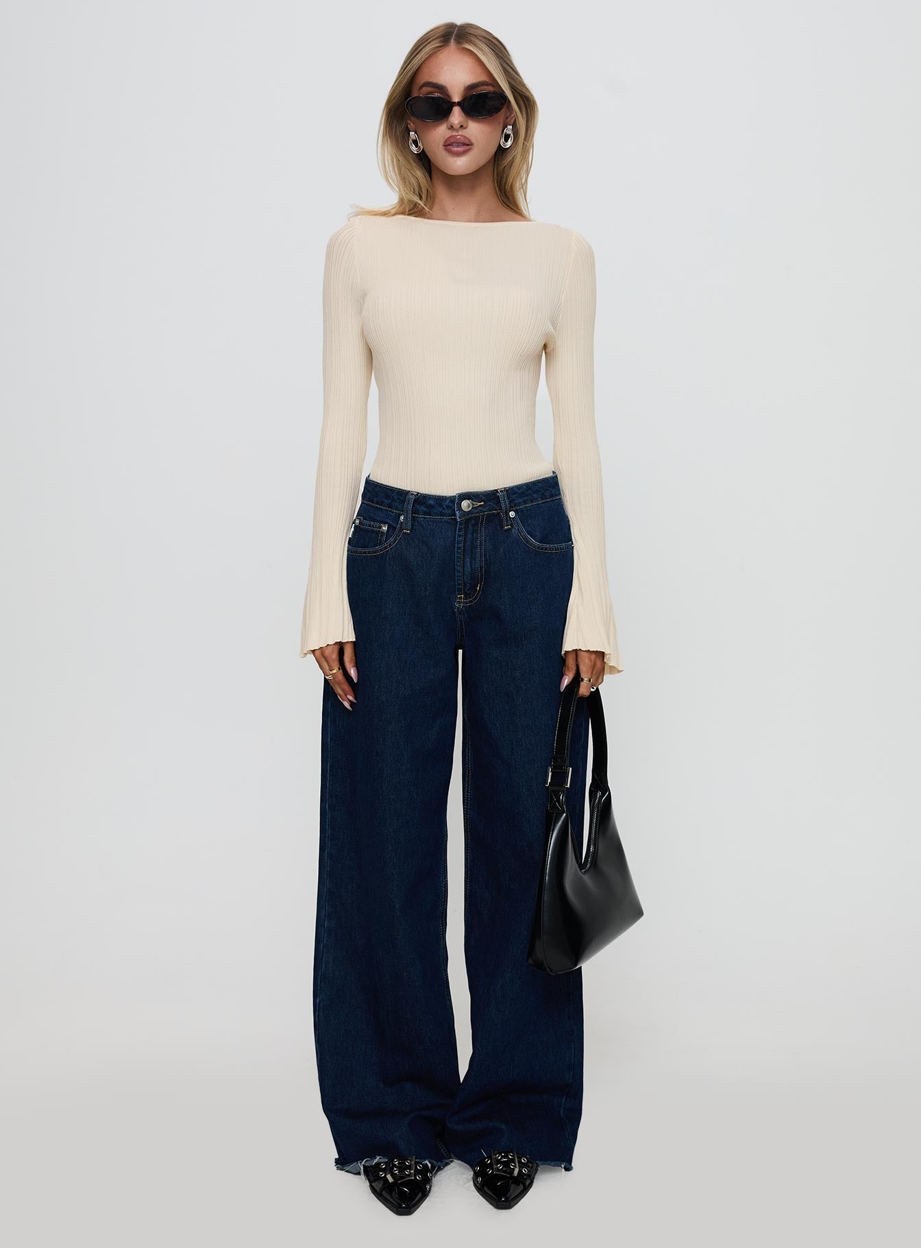 Collective Tops - Mayok Long Sleeve Bodysuit Beige secondary image