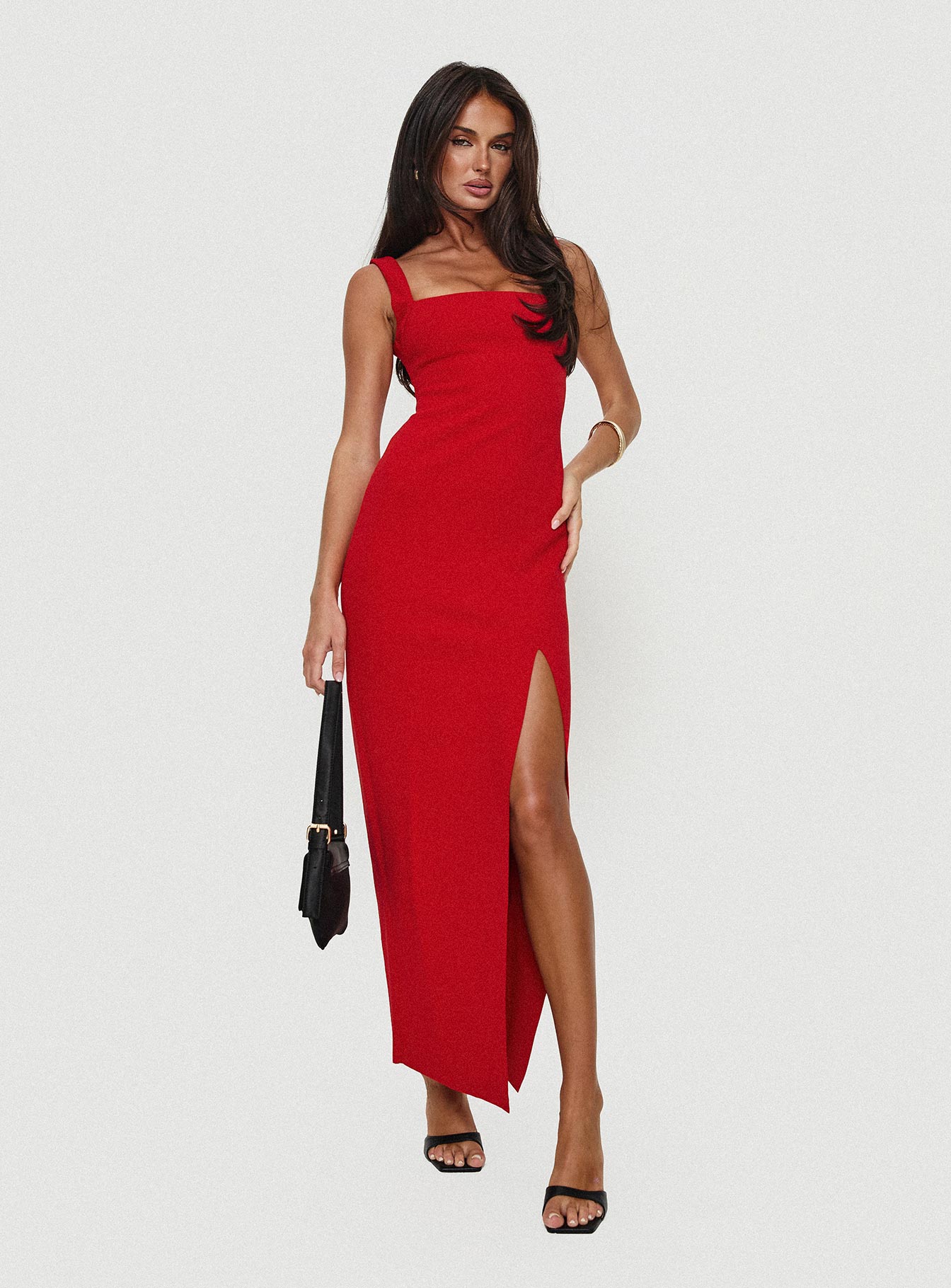 Shop Formal Dress - Bombshell Maxi Dress Red third image