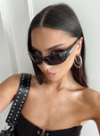 Sunglasses Wrap around style  Black tinted lenses  Lightweight 
