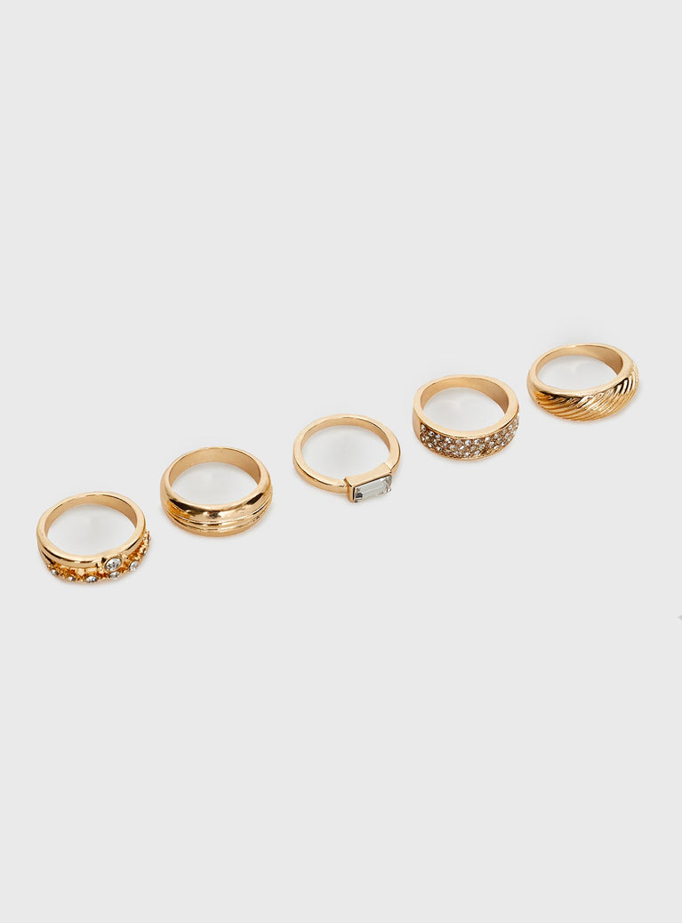 Fiorella Ring Pack Gold