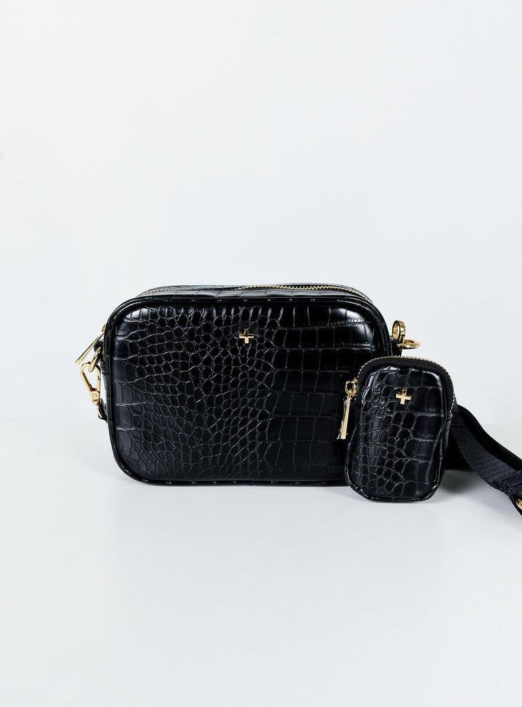 Peta & Jain Justice Bag Black Croc