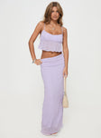 Purple Matching set Adjustable straps, straight neckline, ruched bust, elasticated waistband, relaxed pleating throughout