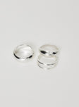 Ring pack Silver toned, three pack