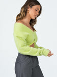 Taite Cropped Sweater Green