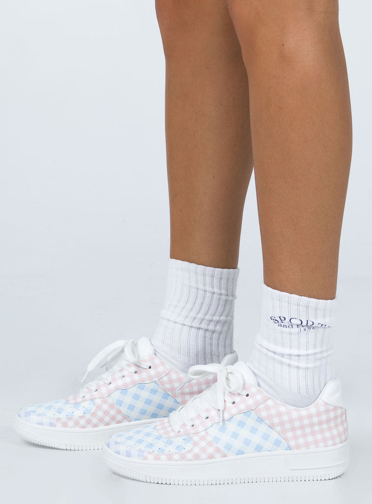 Pippy Patchwork Sneakers Multi | Princess Polly AU