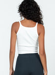 White tank top Ribbed material 