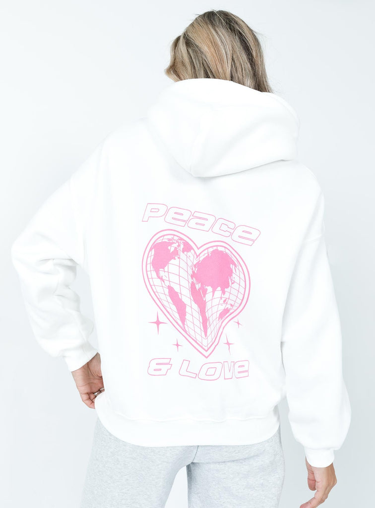 Ink love and peace heatherly knit sweatshirt Clearance