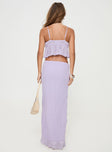 Purple Matching set Adjustable straps, straight neckline, ruched bust, elasticated waistband, relaxed pleating throughout