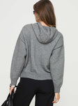 Hooded sweater Drop shoulder, single middle pocket, drawstring hood, ribbed hem & cuffs Slight stretch, unlined 