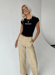 Princess Polly mid-rise  Luna Mid Rise Cargo Pants Beige Tall