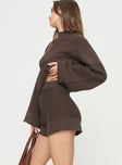 Matching set Relaxed fit, knit material, drop shoulder, thick elasticated waistband Good stretch, unlined