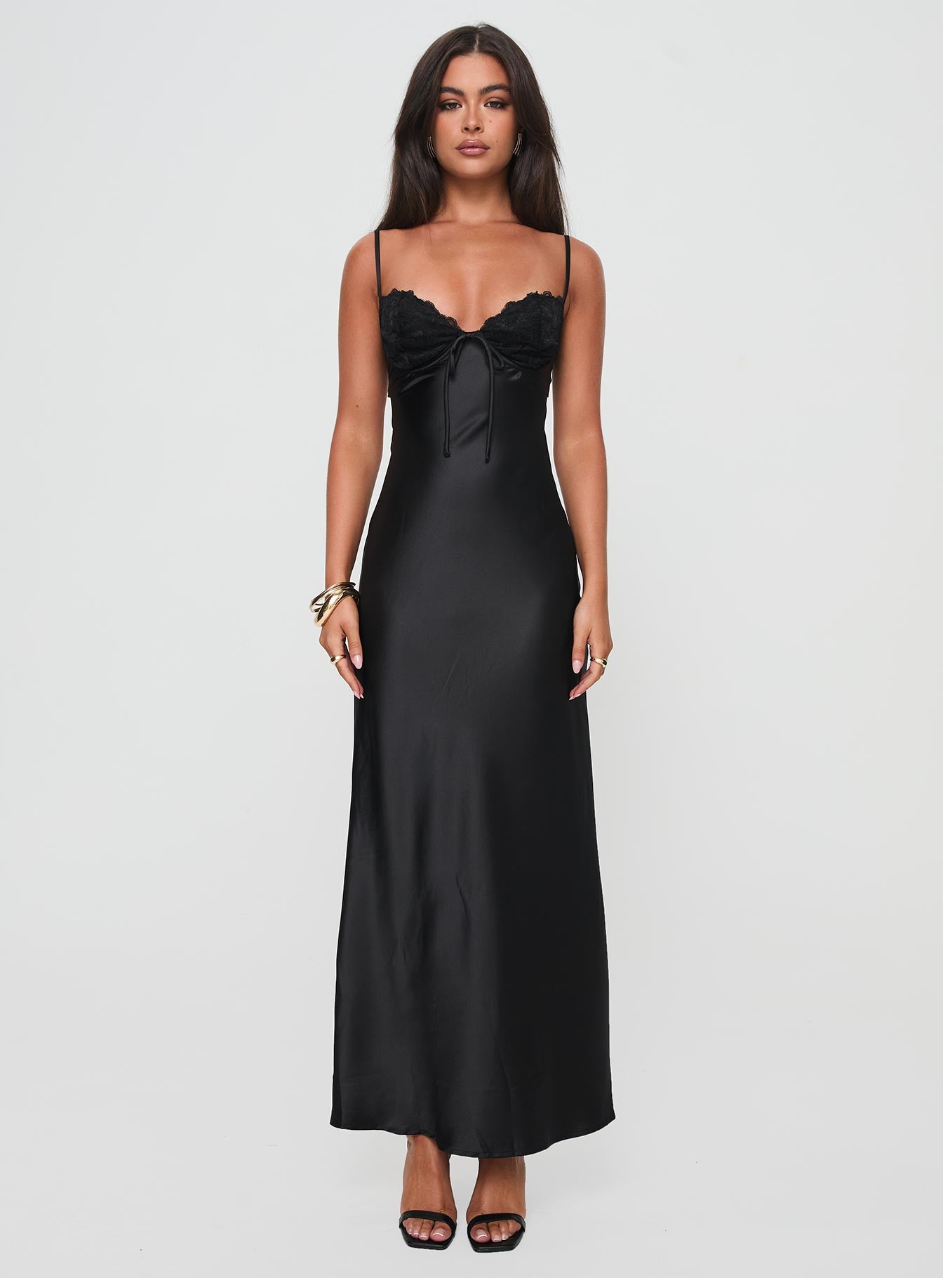 Shop Formal Dress - Fadyen Bias Cut Maxi Dress Black secondary image