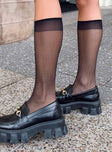 McClair Knee High Stocking Socks Black