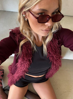 Such A Sweetie Rectangle Sunglasses Red