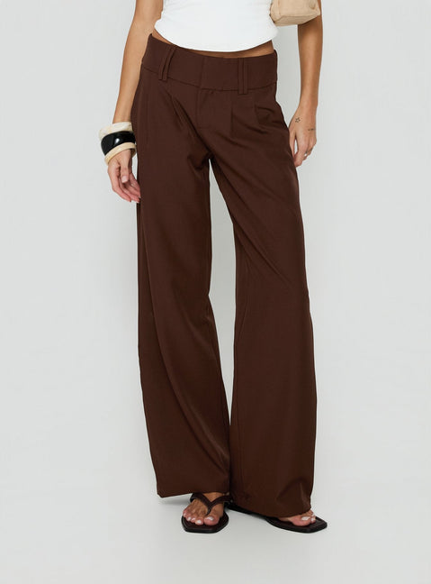 Two Lovers Low Rise Pants Chocolate