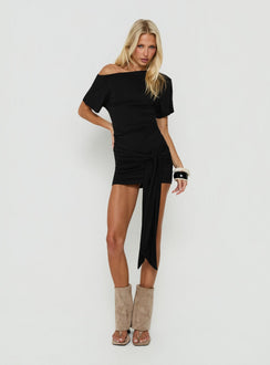 Eastside Girls Off Shoulder Cinched Mini Dress Black